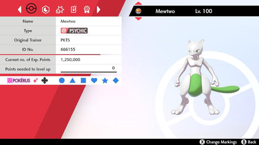 SHINY 6IV MEWTWO EV Trained | Sword & Shield Pokémon | Battle Ready Competitive | Free Bonus Shiny |