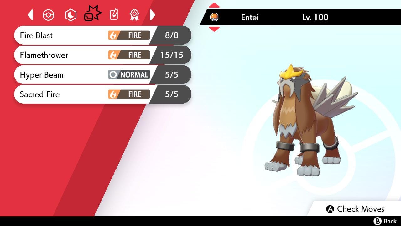 SHINY 6IV ENTEI EV Trained | Sword & Shield Pokémon | Battle Ready Competitive | Free Bonus Shiny |
