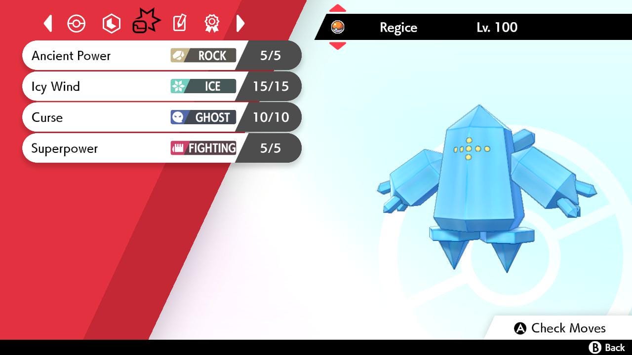 SHINY 6IV REGICE EV Trained | Sword & Shield Pokémon | Battle Ready Competitive | Free Bonus Shiny |