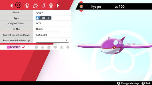 SHINY 6IV KYOGRE EV Trained | Sword & Shield Pokémon | Battle Ready Competitive | Free Bonus Shiny |