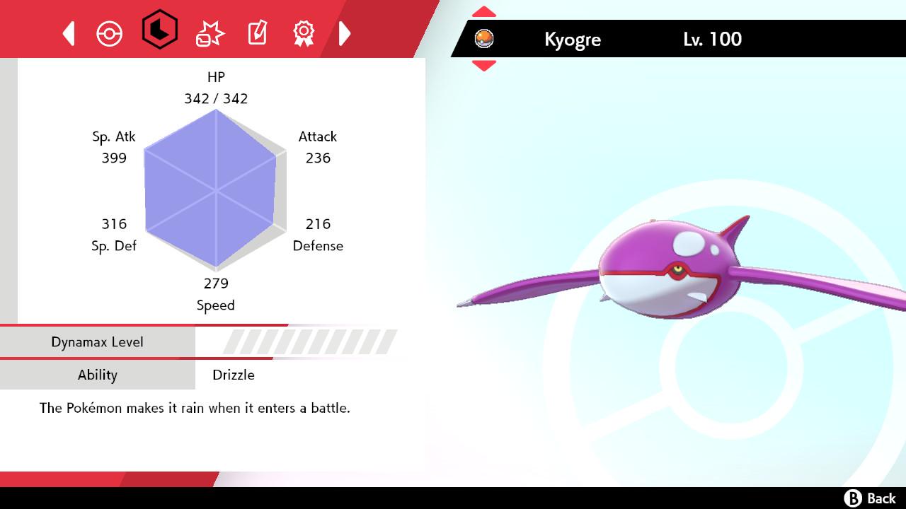 SHINY 6IV KYOGRE EV Trained | Sword & Shield Pokémon | Battle Ready Competitive | Free Bonus Shiny |