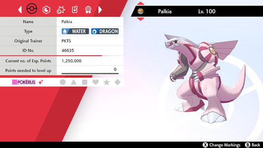 SHINY 6IV PALKIA EV Trained | Sword & Shield Pokémon | Battle Ready Competitive | Free Bonus Shiny |