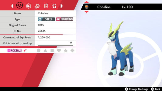 SHINY 6IV COBALION EV Trained | Sword & Shield Pokémon | Battle Ready Competitive | Free Bonus Shiny |
