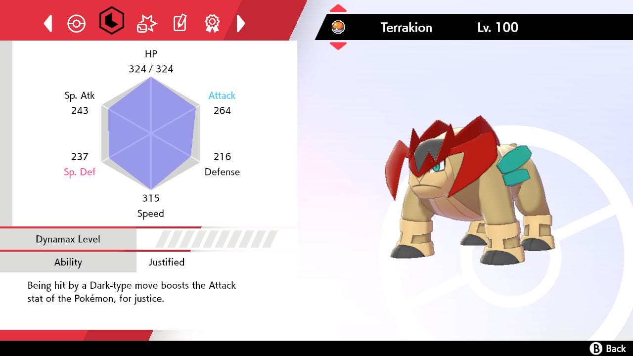 SHINY 6IV TERRAKION EV Trained | Sword & Shield Pokémon | Battle Ready Competitive | Free Bonus Shiny |
