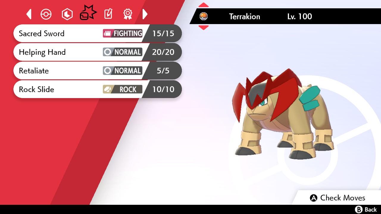 SHINY 6IV TERRAKION EV Trained | Sword & Shield Pokémon | Battle Ready Competitive | Free Bonus Shiny |