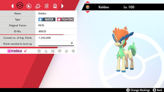 SHINY 6IV KELDEO EV Trained | Sword & Shield Pokémon | Battle Ready Competitive | Free Bonus Shiny |