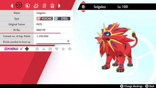 SHINY 6IV SOLGALEO EV Trained | Sword & Shield Pokémon | Battle Ready Competitive | Free Bonus Shiny |