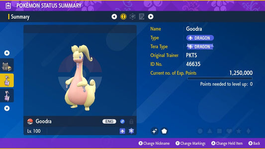 SHINY 6IV GOODRA EV Trained | Scarlet & Violet Pokémon | Battle Ready Competitive | Free Bonus Shiny |