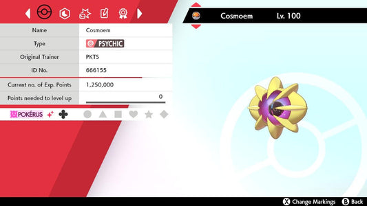 SHINY 6IV COSMOEM EV Trained | Sword & Shield Pokémon | Battle Ready Competitive | Free Bonus Shiny |