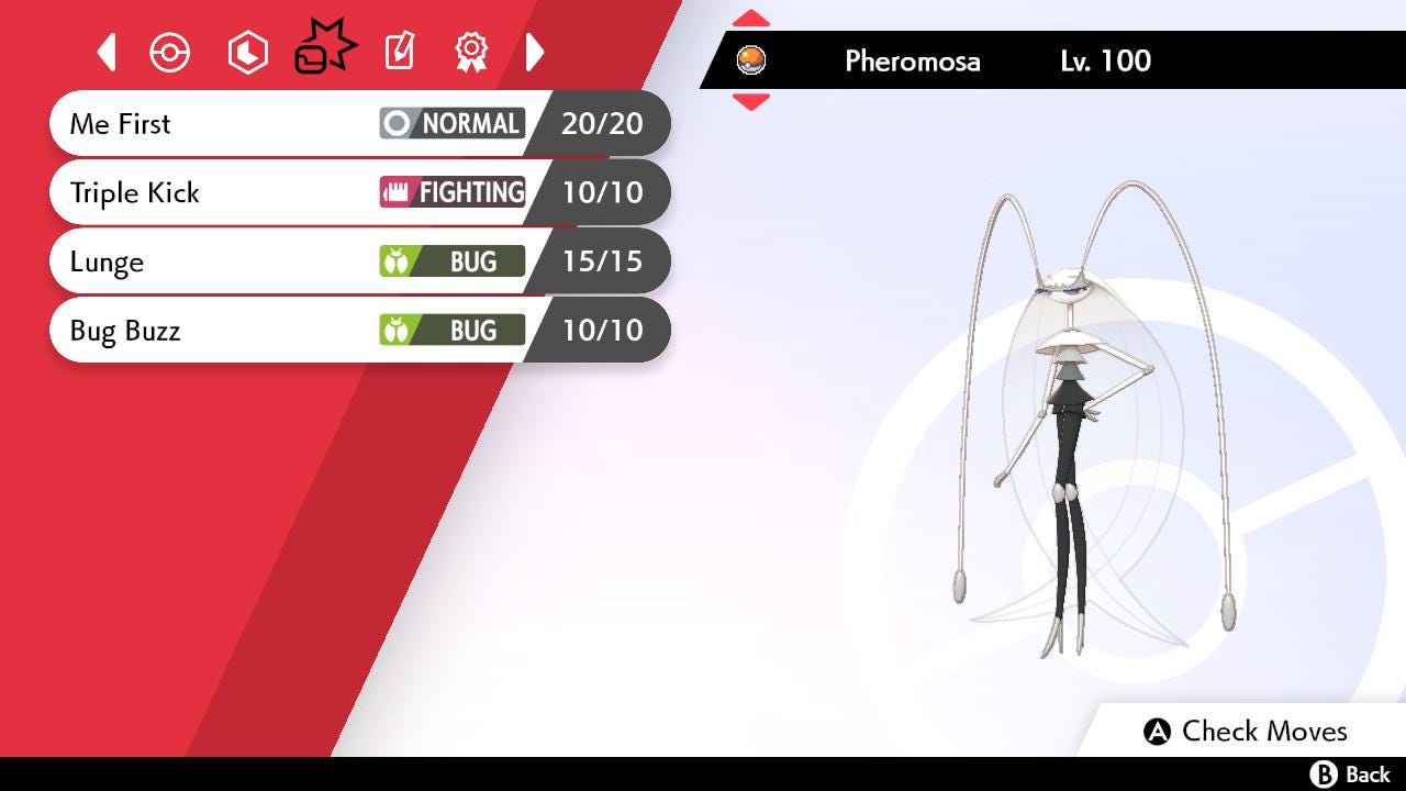 SHINY 6IV PHEROMOSA EV Trained | Sword & Shield Pokémon | Battle Ready Competitive | Free Bonus Shiny |