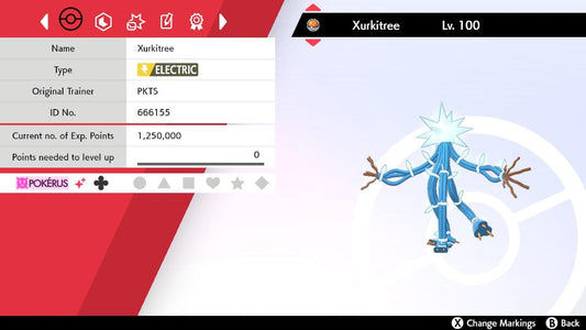 SHINY 6IV XURKITREE EV Trained | Sword & Shield Pokémon | Battle Ready Competitive | Free Bonus Shiny |