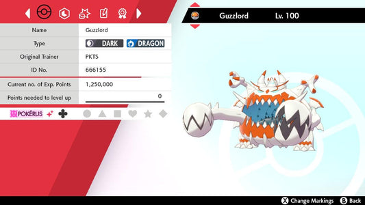 SHINY 6IV GUZZLORD EV Trained | Sword & Shield Pokémon | Battle Ready Competitive | Free Bonus Shiny |