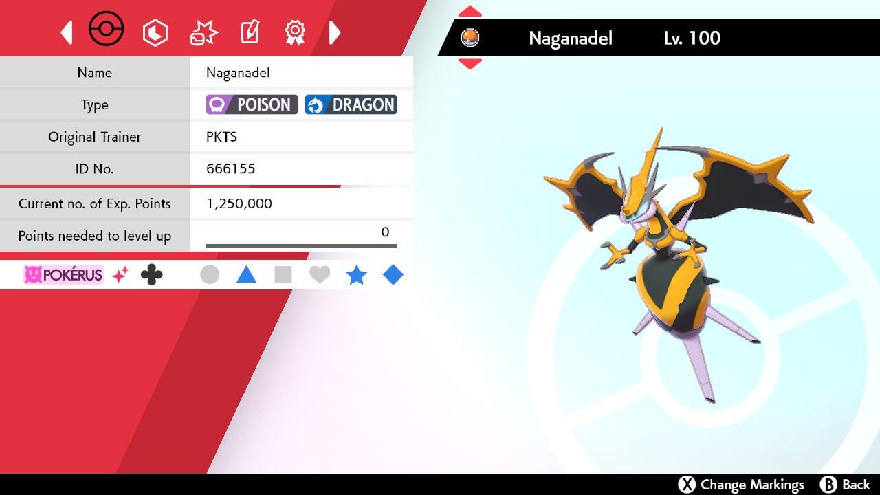 SHINY 6IV NAGANADEL EV Trained | Sword & Shield Pokémon | Battle Ready Competitive | Free Bonus Shiny |