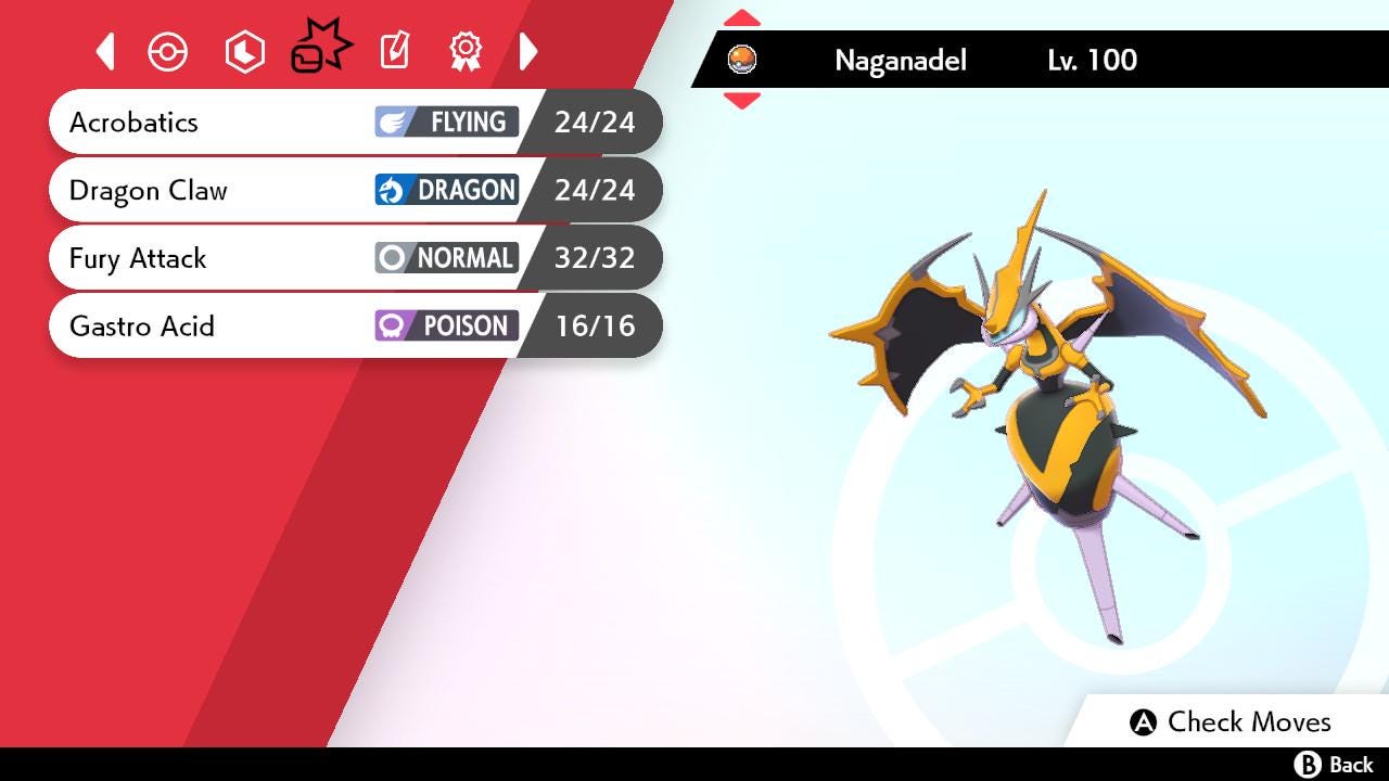 SHINY 6IV NAGANADEL EV Trained | Sword & Shield Pokémon | Battle Ready Competitive | Free Bonus Shiny |