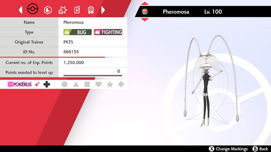 SHINY 6IV PHEROMOSA EV Trained | Sword & Shield Pokémon | Battle Ready Competitive | Free Bonus Shiny |