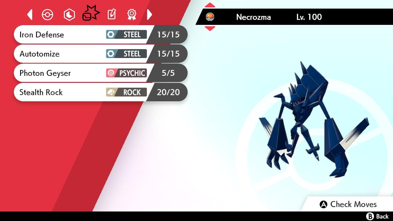 SHINY 6IV NECROZMA EV Trained | Sword & Shield Pokémon | Battle Ready Competitive | Free Bonus Shiny |