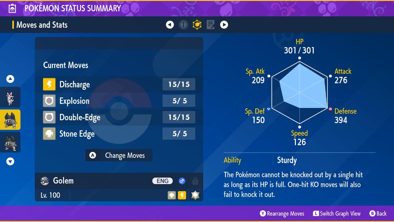 SHINY 6IV Alolan Golem / Pokémon Scarlet and Violet / 6IV Pokemon / Shiny Pokemon / Competitive Battle Ready + EVs / EV Trained