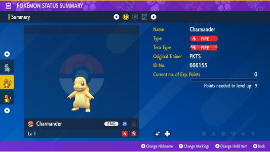 SHINY 6IV CHARMANDER EV Trained | Scarlet & Violet Pokémon | Battle Ready Competitive | Free Bonus Shiny |