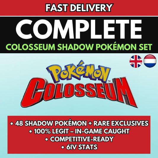 Pokémon Colosseum Bundle Pack, Pokemon Home Shadow Pokémon Colosseum Bundle, 6IV Competitive, Home Trade, Battle Ready, Fast Delivery
