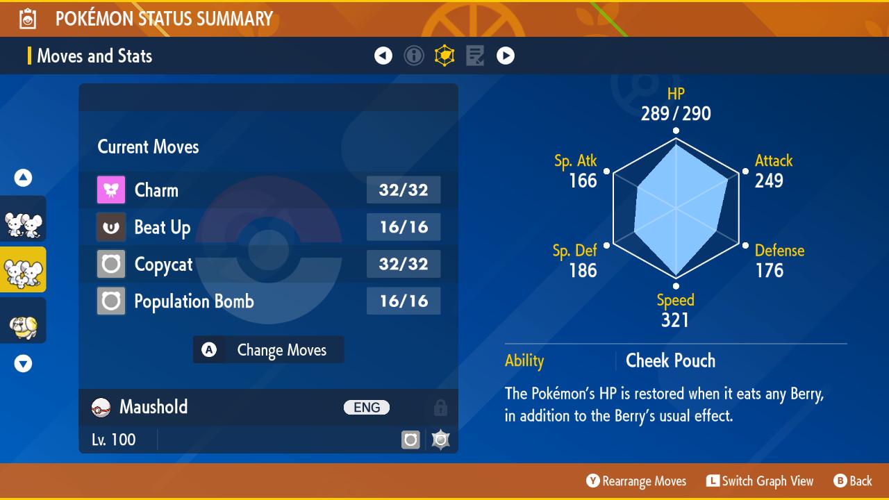 SHINY 6IV MAUSHOLD / Pokémon Scarlet and Violet / 6IV Pokemon / Shiny Pokemon / Competitive / Fast Trade / Pokerus / Rare Pokemon