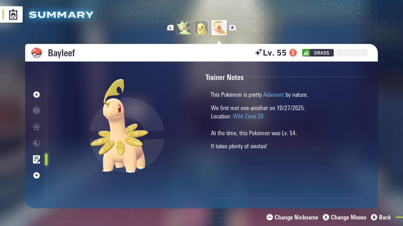 SHINY 6IV BAYLEEF / Pokémon Legends ZA / 6IV Pokemon / Shiny Pokemon / Competitive / Fast Trade / Pokerus / Rare Pokemon