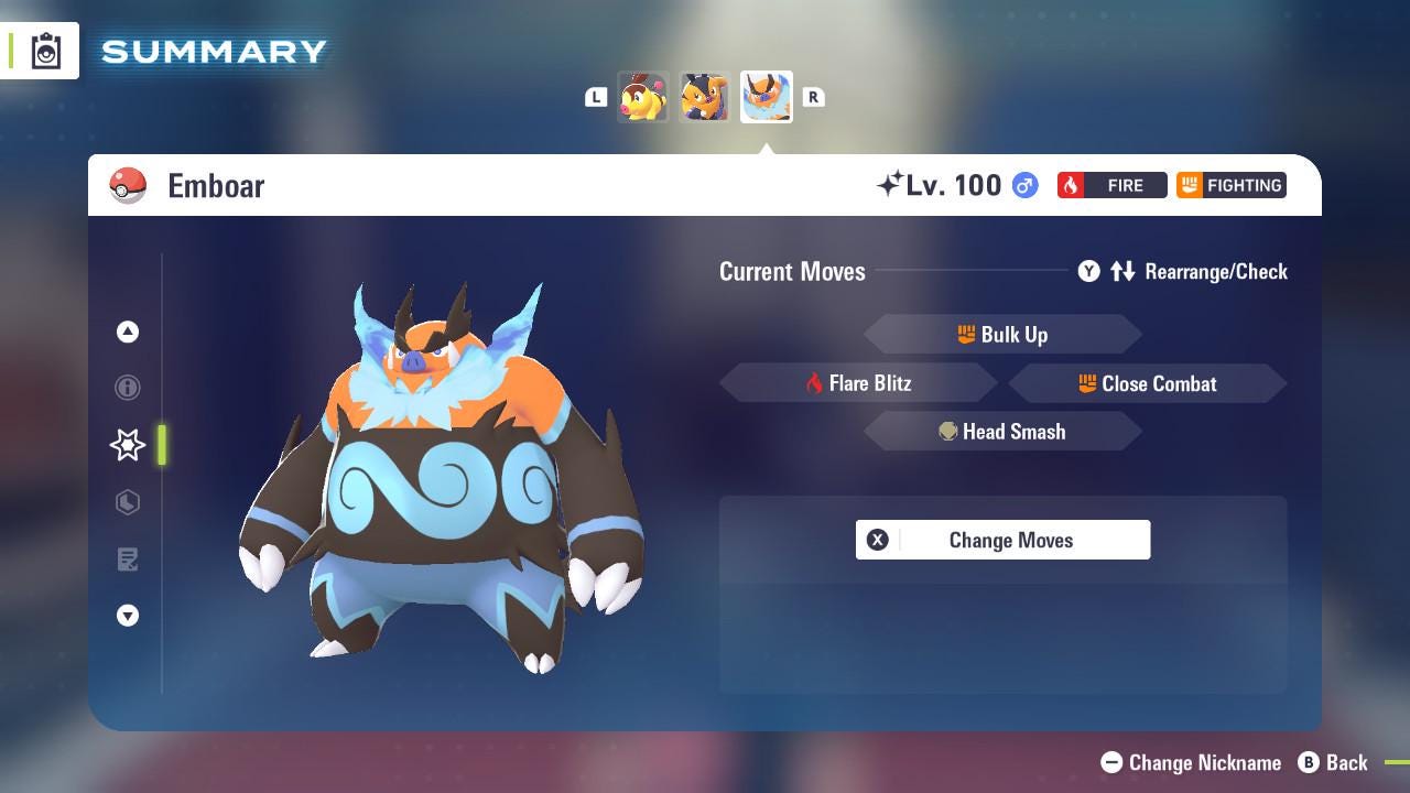 SHINY 6IV EMBOAR / Pokémon Legends ZA / 6IV Pokemon / Shiny Pokemon / Competitive / Fast Trade / Pokerus / Rare Pokemon