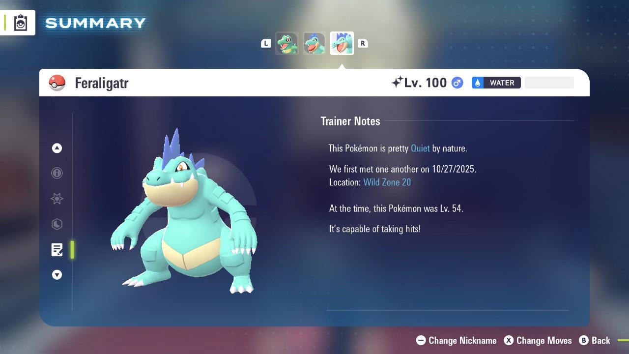 SHINY 6IV FERALIGATR / Pokémon Legends ZA / 6IV Pokemon / Shiny Pokemon / Competitive / Fast Trade / Pokerus / Rare Pokemon
