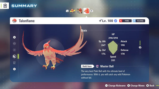 SHINY 6IV TALONFLAME / Pokémon Legends ZA / 6IV Pokemon / Shiny Pokemon / Competitive / Fast Trade / Pokerus / Rare Pokemon