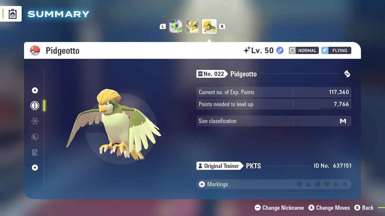 SHINY 6IV PIDGEOTTO / Pokémon Legends ZA / 6IV Pokemon / Shiny Pokemon / Competitive / Fast Trade / Pokerus / Rare Pokemon