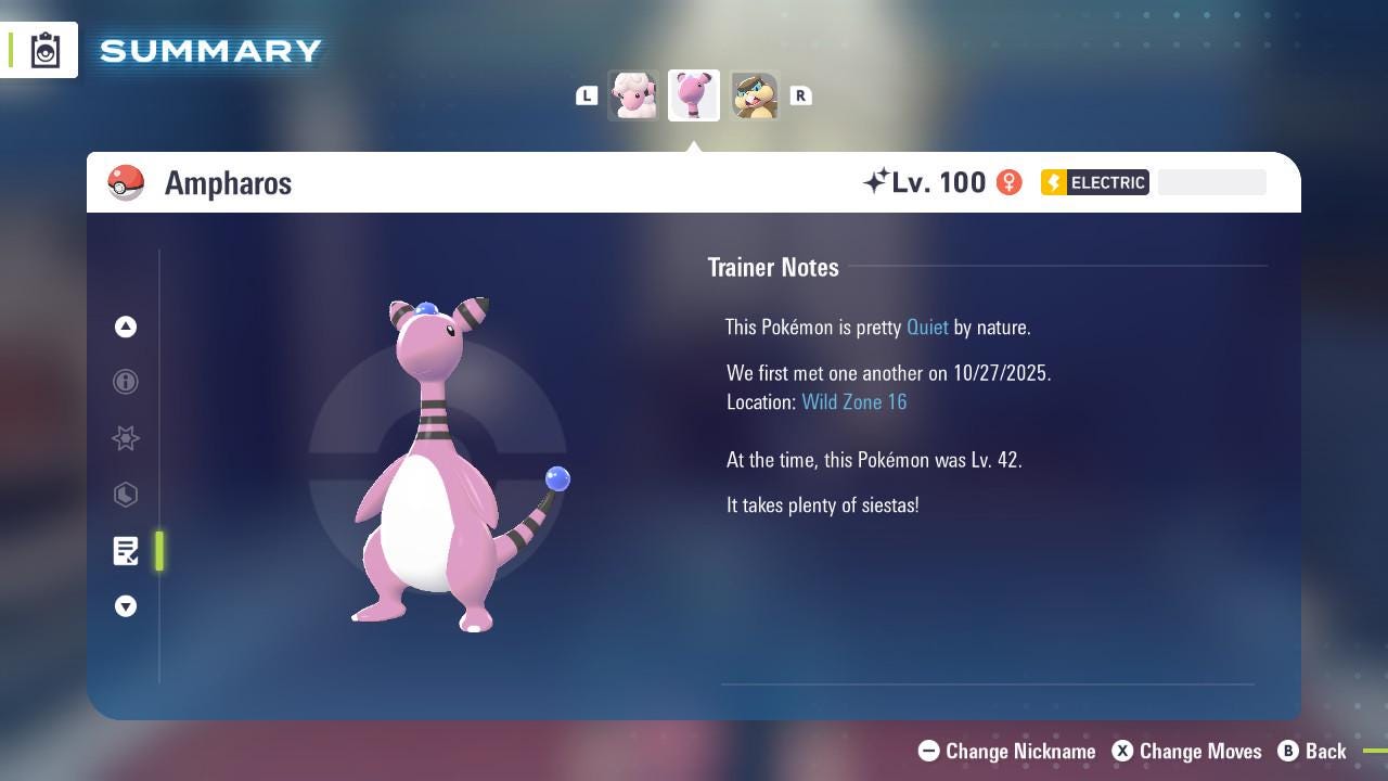 SHINY 6IV AMPHAROS / Pokémon Legends ZA / 6IV Pokemon / Shiny Pokemon / Competitive / Fast Trade / Pokerus / Rare Pokemon