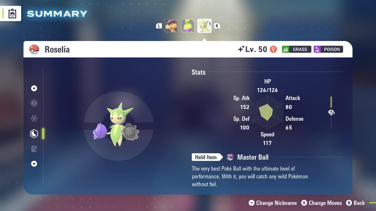 SHINY 6IV ROSELIA / Pokémon Legends ZA / 6IV Pokemon / Shiny Pokemon / Competitive / Fast Trade / Pokerus / Rare Pokemon