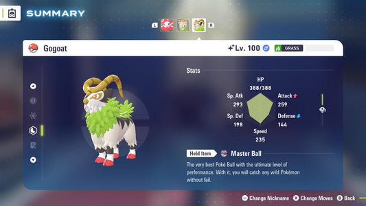 SHINY 6IV GOGOAT / Pokémon Legends ZA / 6IV Pokemon / Shiny Pokemon / Competitive / Fast Trade / Pokerus / Rare Pokemon