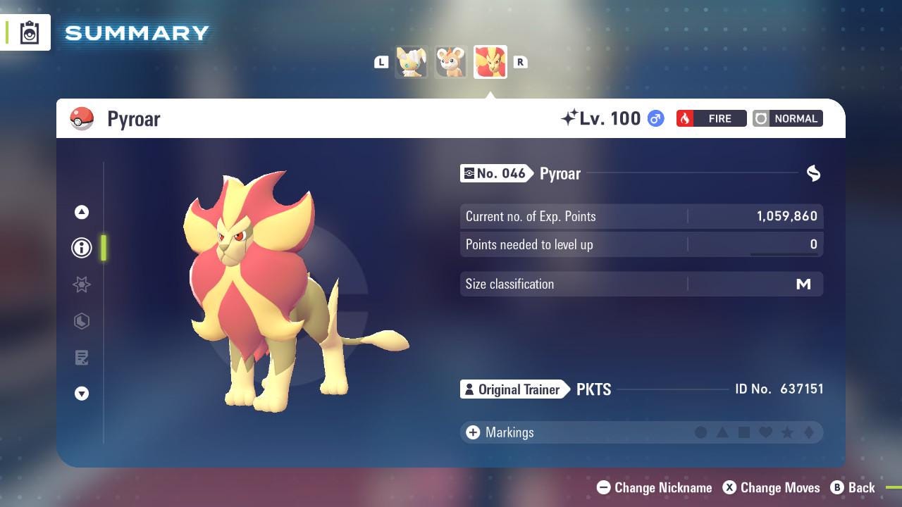 SHINY 6IV PYROAR / Pokémon Legends ZA / 6IV Pokemon / Shiny Pokemon / Competitive / Fast Trade / Pokerus / Rare Pokemon