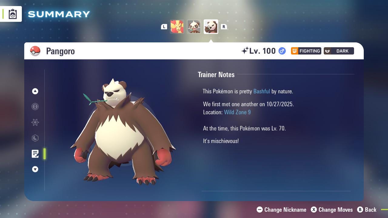 SHINY 6IV PANGORO / Pokémon Legends ZA / 6IV Pokemon / Shiny Pokemon / Competitive / Fast Trade / Pokerus / Rare Pokemon