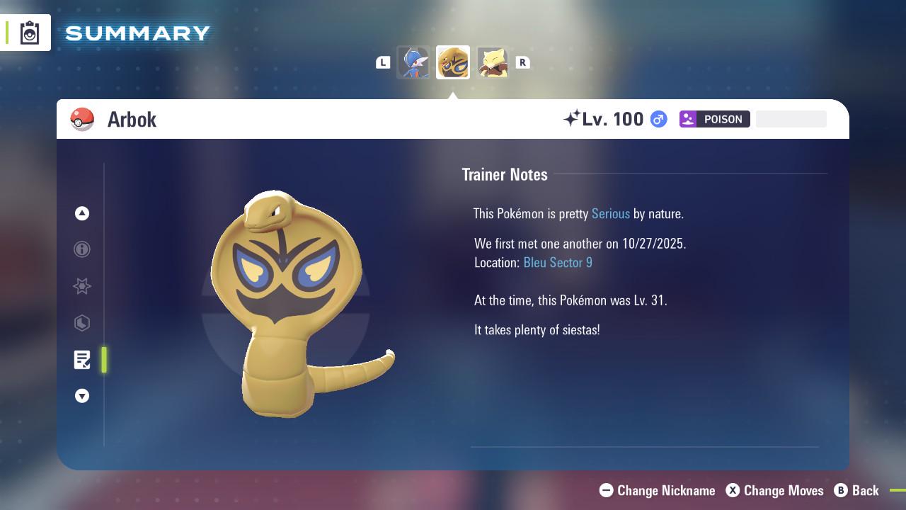 SHINY 6IV ARBOK / Pokémon Legends ZA / 6IV Pokemon / Shiny Pokemon / Competitive / Fast Trade / Pokerus / Rare Pokemon