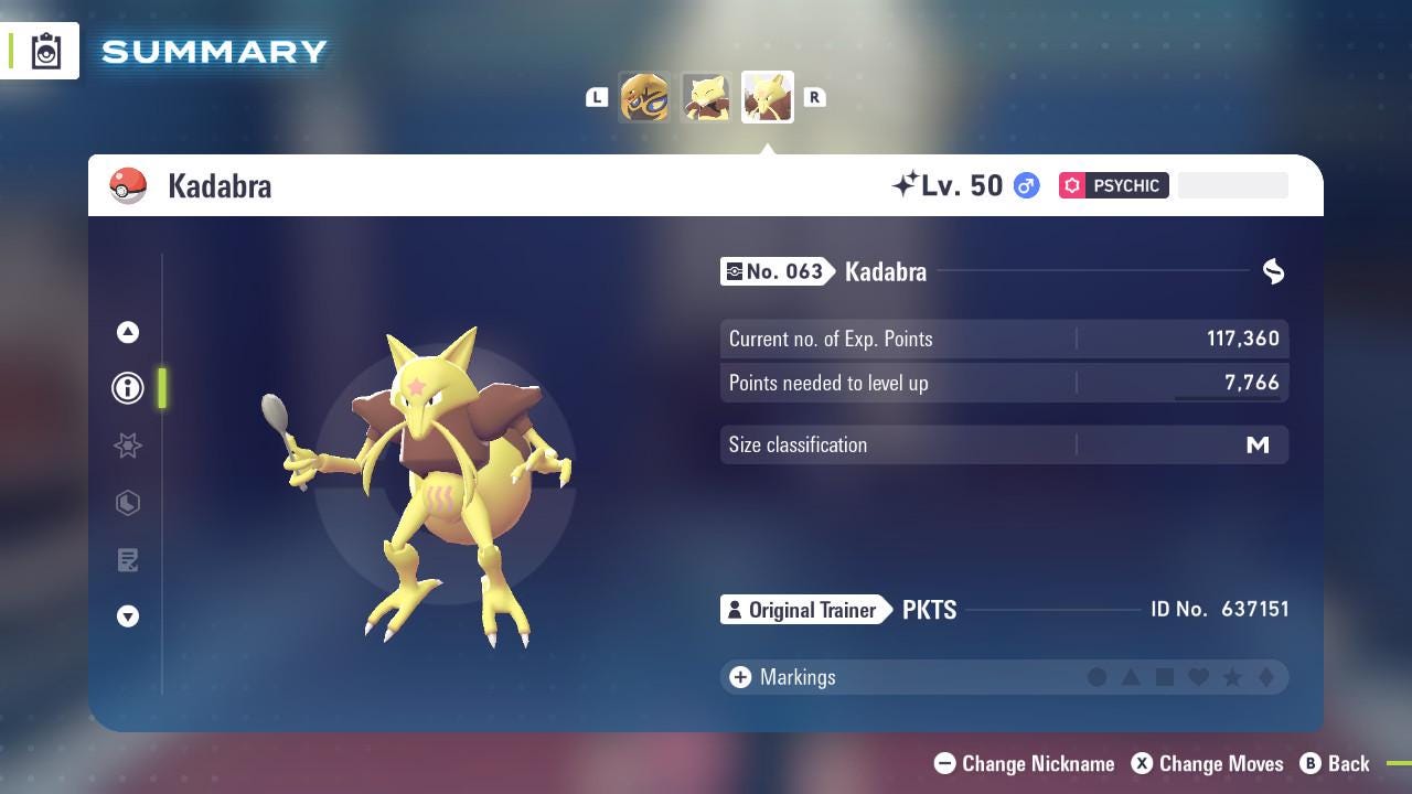 SHINY 6IV KADABRA / Pokémon Legends ZA / 6IV Pokemon / Shiny Pokemon / Competitive / Fast Trade / Pokerus / Rare Pokemon