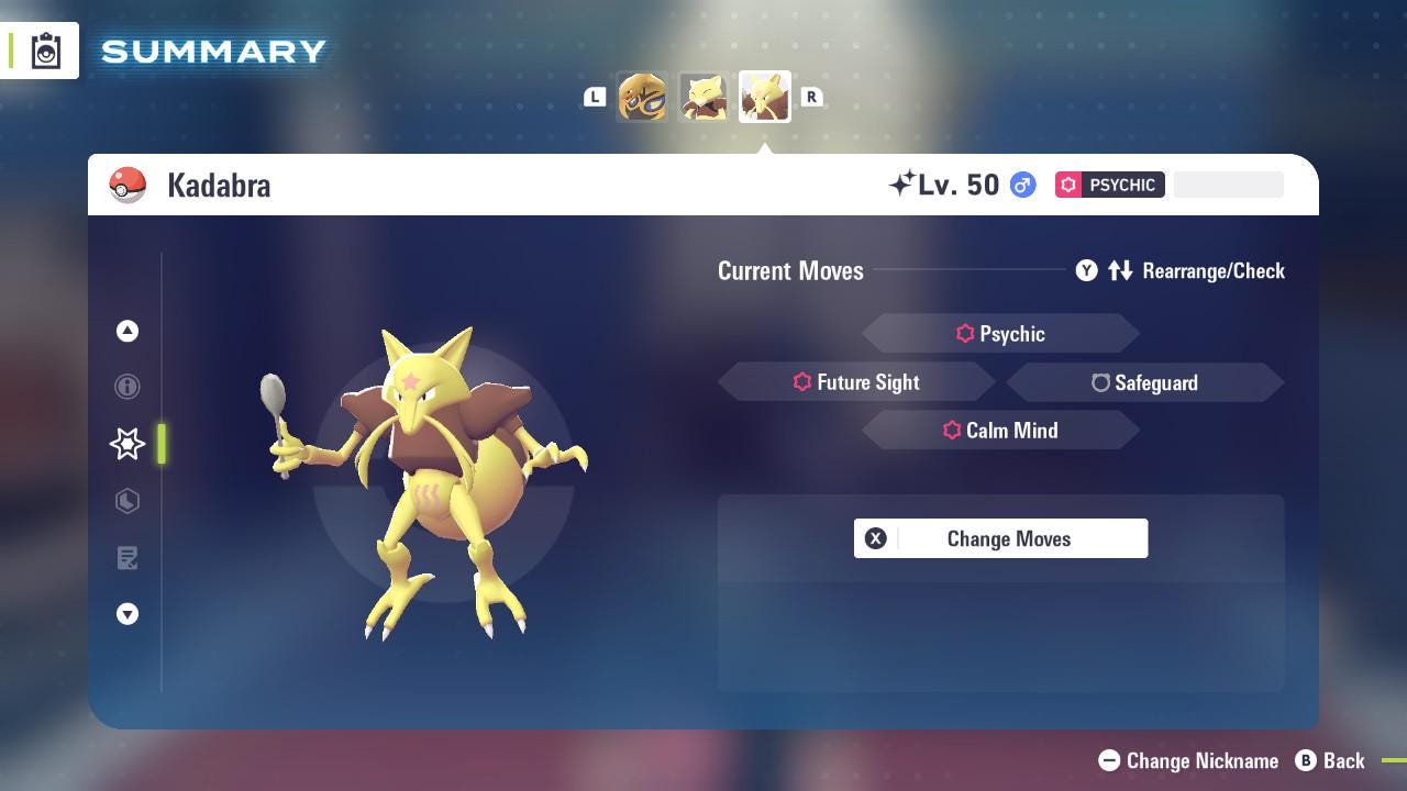 SHINY 6IV KADABRA / Pokémon Legends ZA / 6IV Pokemon / Shiny Pokemon / Competitive / Fast Trade / Pokerus / Rare Pokemon