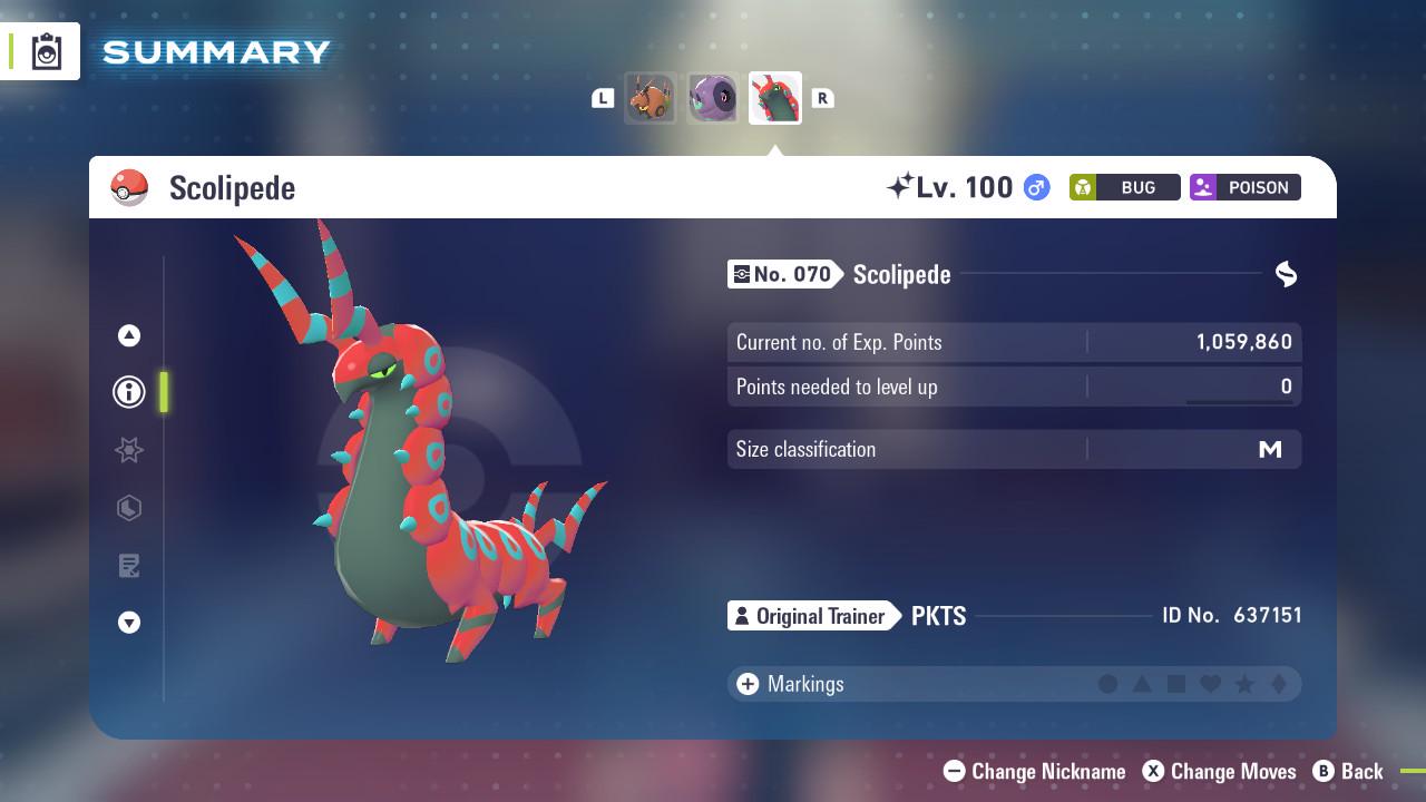 SHINY 6IV SCOLIPEDE / Pokemon Legends Z-A / 6IV Pokemon / Shiny Pokemon / Competitive / Fast Trade / Pokerus / Rare Pokemon