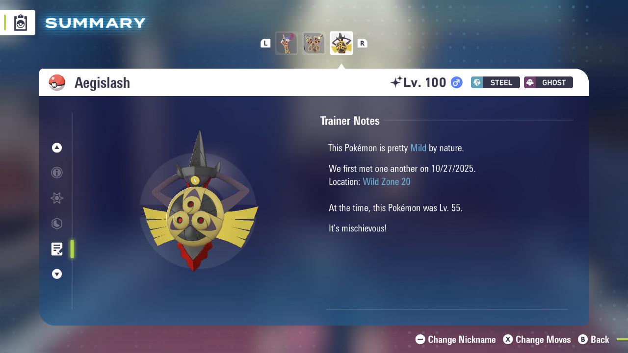 SHINY 6IV AEGISLASH / Pokémon Legends ZA / 6IV Pokemon / Shiny Pokemon / Competitive / Fast Trade / Pokerus / Rare Pokemon