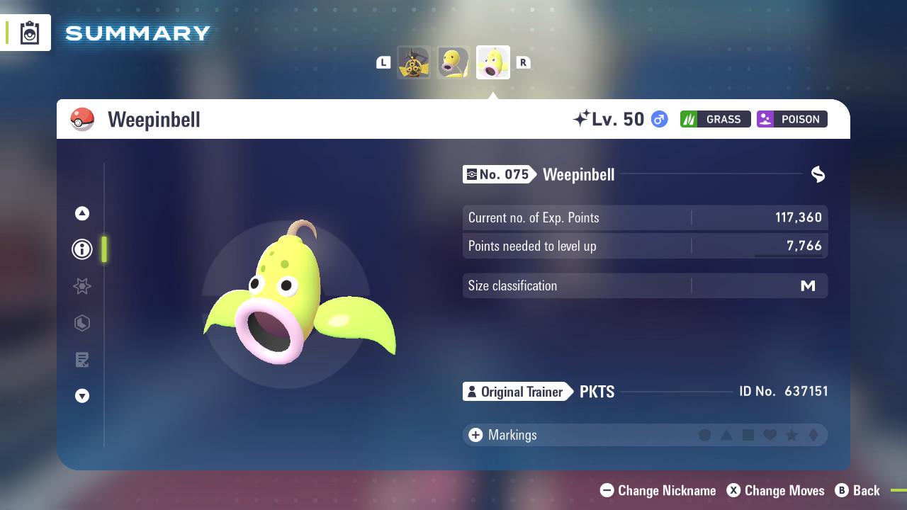 SHINY 6IV WEEPINBELL / Pokémon Legends ZA / 6IV Pokemon / Shiny Pokemon / Competitive / Fast Trade / Pokerus / Rare Pokemon