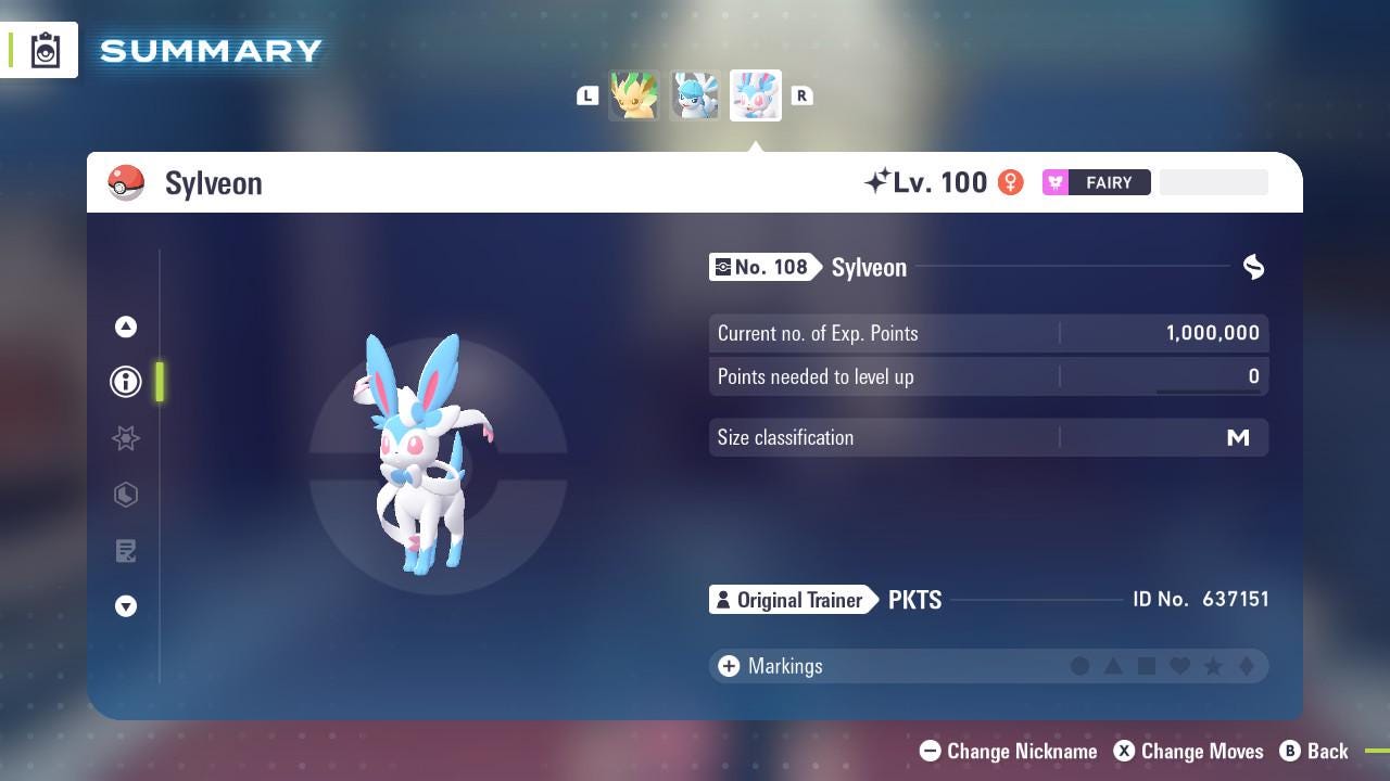 SHINY 6IV SYLVEON / Pokémon Legends ZA / 6IV Pokemon / Shiny Pokemon / Competitive / Fast Trade / Pokerus / Rare Pokemon