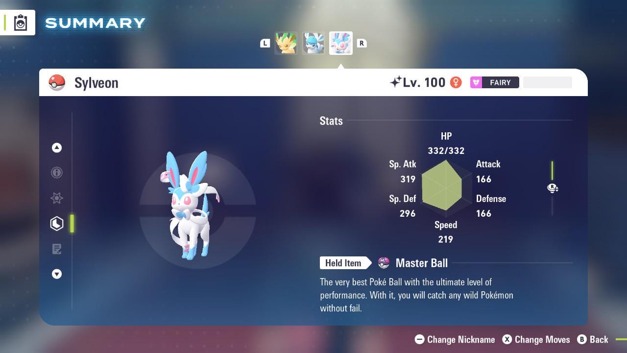 SHINY 6IV SYLVEON / Pokémon Legends ZA / 6IV Pokemon / Shiny Pokemon / Competitive / Fast Trade / Pokerus / Rare Pokemon