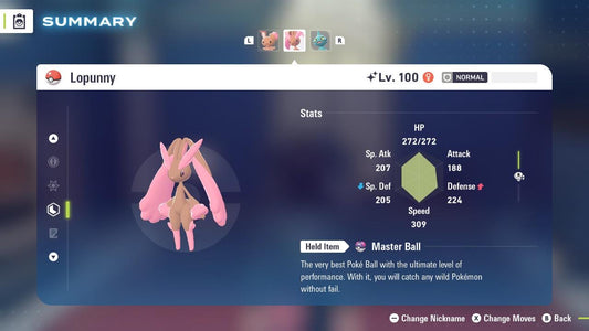 SHINY 6IV LOPUNNY / Pokémon Legends ZA / 6IV Pokemon / Shiny Pokemon / Competitive / Fast Trade / Pokerus / Rare Pokemon