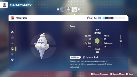 SHINY 6IV VANILLISH / Pokémon Legends ZA / Competitive Set Battle Ready EV Trained / Shiny Pokemon / Customizable / Fast Trade /