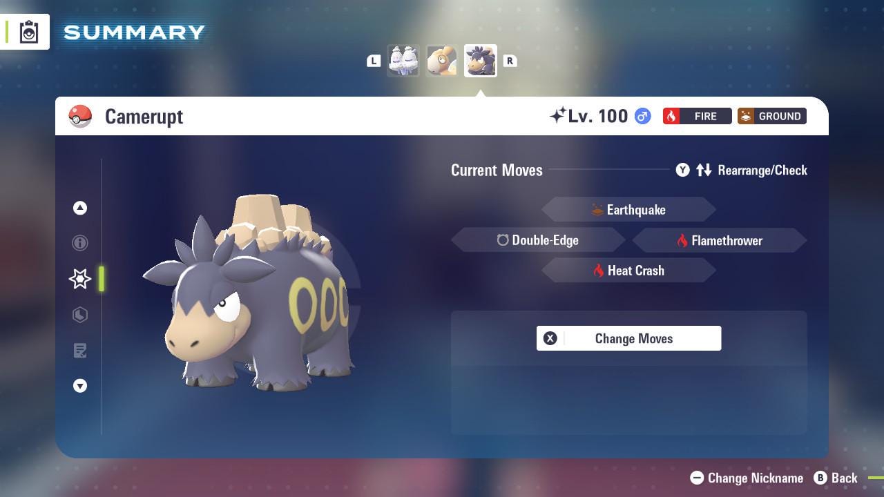 SHINY 6IV CAMERUPT / Pokémon Legends ZA / 6IV Pokemon / Shiny Pokemon / Competitive / Fast Trade / Pokerus / Rare Pokemon