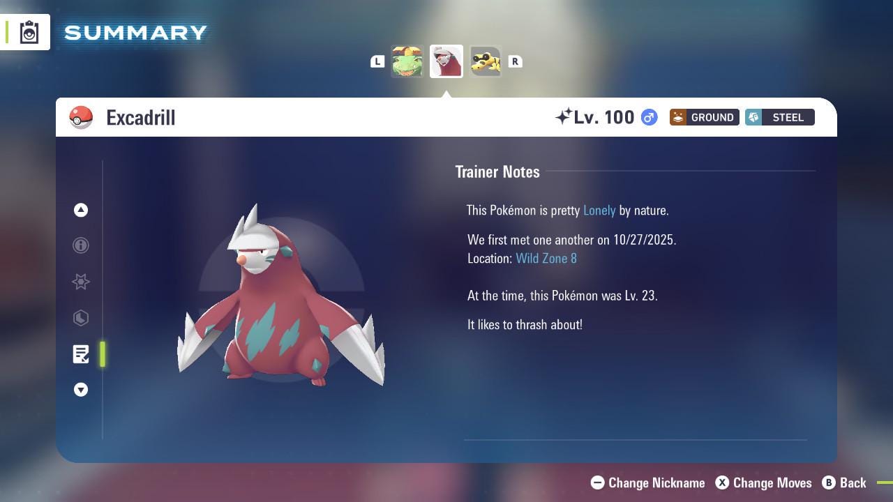 SHINY 6IV EXCADRILL / Pokémon Legends ZA / 6IV Pokemon / Shiny Pokemon / Competitive / Fast Trade / Pokerus / Rare Pokemon