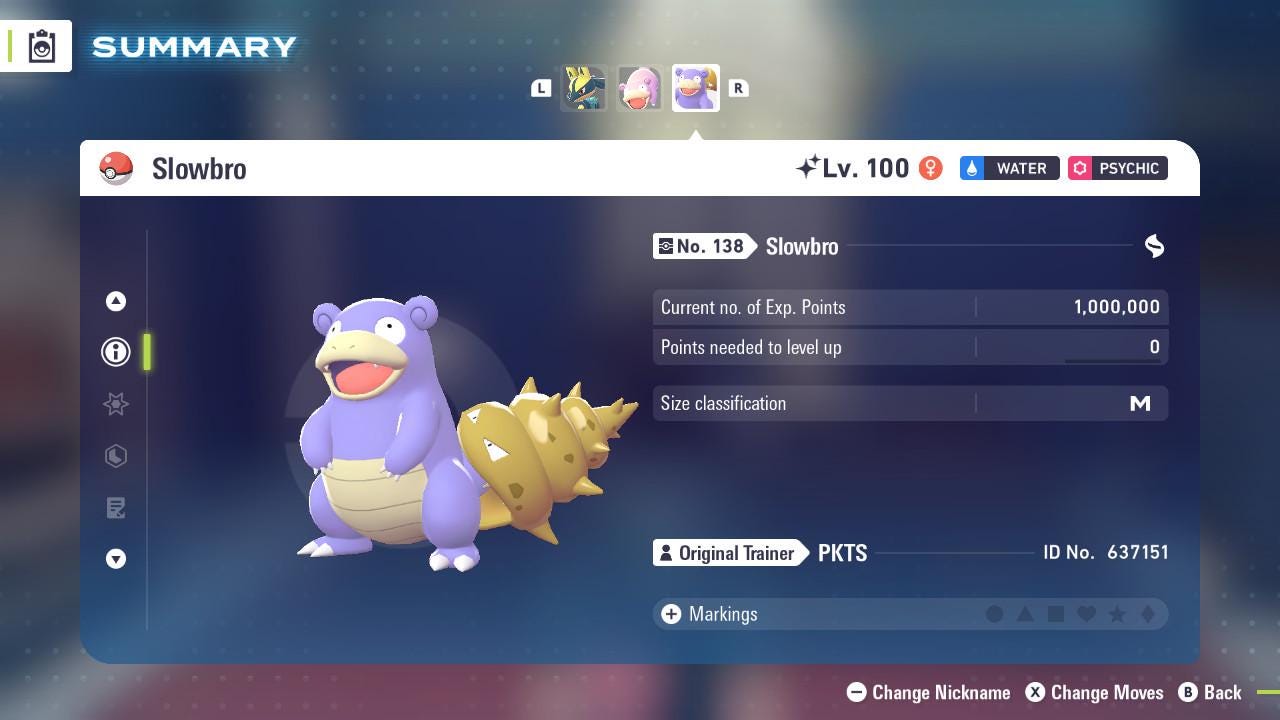 SHINY 6IV SLOWBRO / Pokémon Legends ZA / 6IV Pokemon / Shiny Pokemon / Competitive / Fast Trade / Pokerus / Rare Pokemon