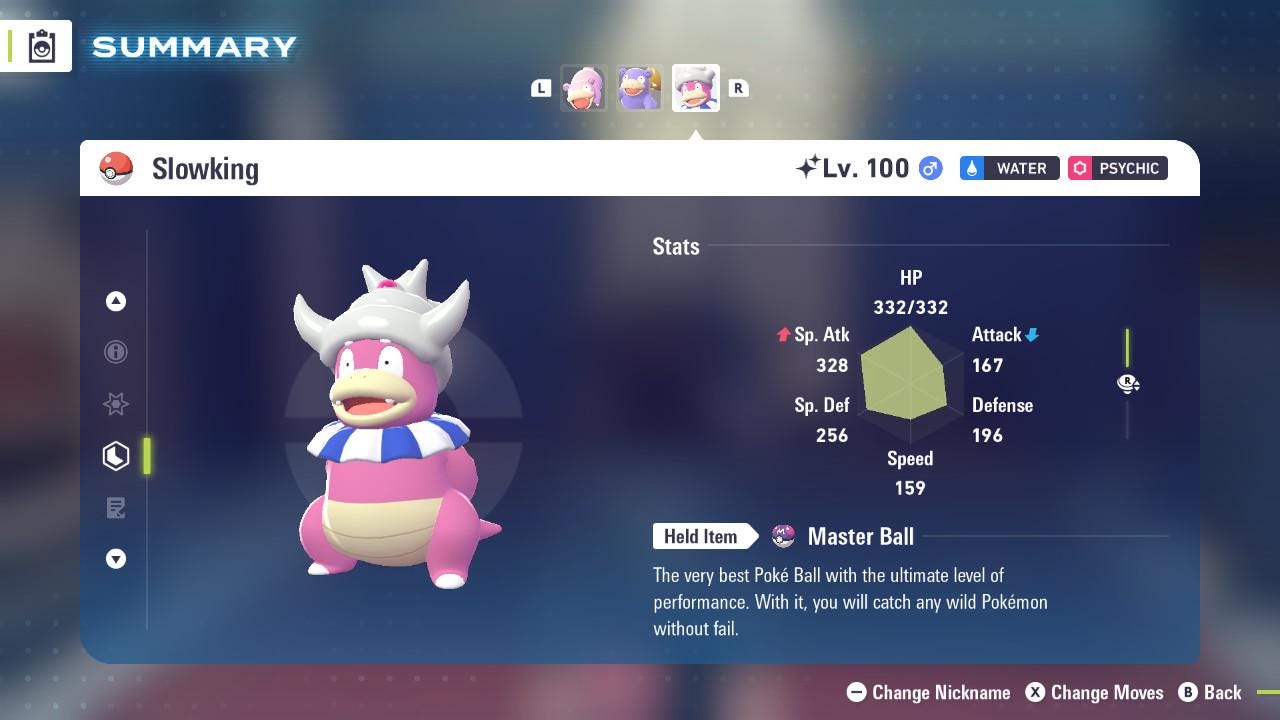 SHINY 6IV SLOWKING / Pokémon Legends ZA / 6IV Pokemon / Shiny Pokemon / Competitive / Fast Trade / Pokerus / Rare Pokemon