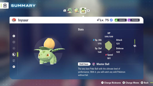 SHINY 6IV IVYSAUR / Pokémon Legends ZA / 6IV Pokemon / Shiny Pokemon / Competitive / Fast Trade / Pokerus / Rare Pokemon
