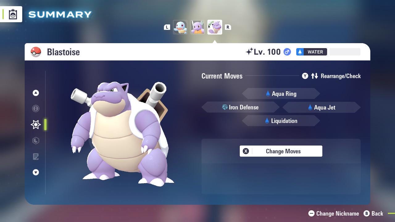 SHINY 6IV BLASTOISE / Pokémon Legends ZA / 6IV Pokemon / Shiny Pokemon / Competitive / Fast Trade / Pokerus / Rare Pokemon